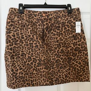 Gap Icon Mini Skirt - 8Tall Leopard Print
